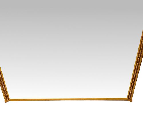 A FABULOUS ELEGANTLY SIMPLE LARGE 19TH CENTURY GILTWOOD OVERMANTEL MIRROR - ADDITIONAL PHOTO 4
