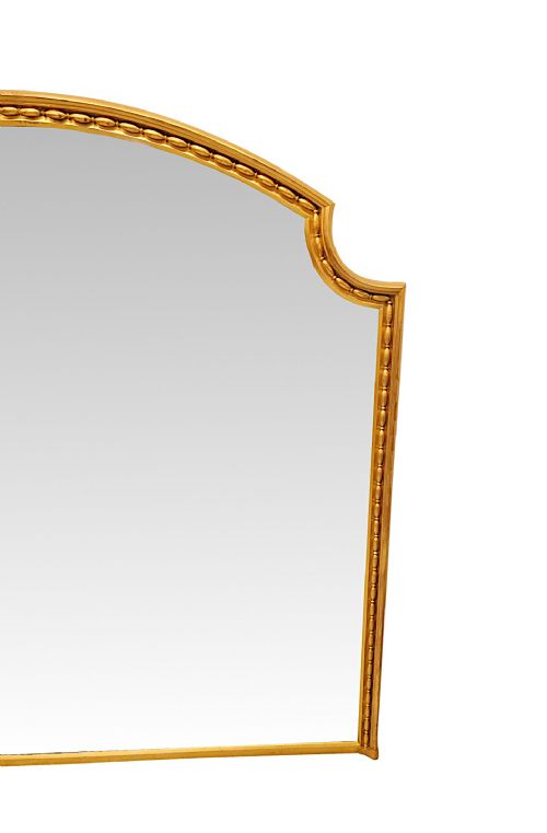 A FABULOUS ELEGANTLY SIMPLE LARGE 19TH CENTURY GILTWOOD OVERMANTEL MIRROR - ADDITIONAL PHOTO 5