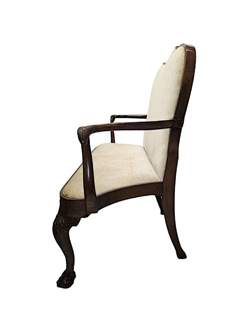 A VERY RARE LATE 19TH CENTURY IRISH TWO SEATER SETTEE IN THE MANNER OF 'BUTLERS OF DUBLIN' - ADDITIONAL PHOTO 9