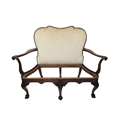 A VERY RARE LATE 19TH CENTURY IRISH TWO SEATER SETTEE IN THE MANNER OF 'BUTLERS OF DUBLIN' - ADDITIONAL PHOTO 2