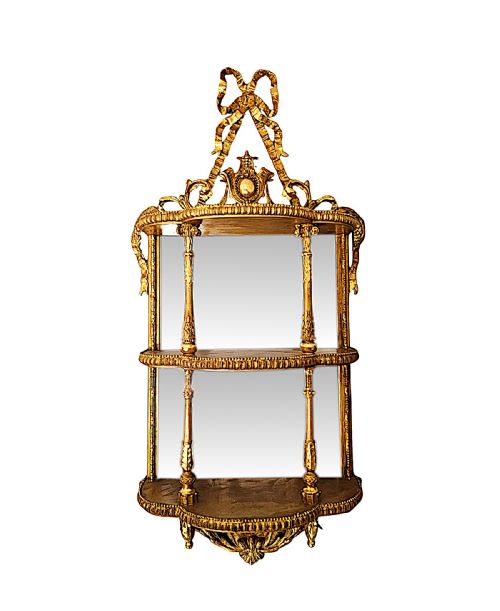 A VERY RARE PAIR OF IRISH 19TH CENTURY GILTWOOD MIRRORS LABELLED STRAHAN OF DUBLIN - ADDITIONAL PHOTO 1