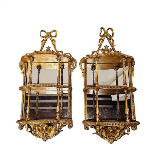 A VERY RARE PAIR OF IRISH 19TH CENTURY GILTWOOD MIRRORS LABELLED STRAHAN OF DUBLIN - ADDITIONAL PHOTO 4