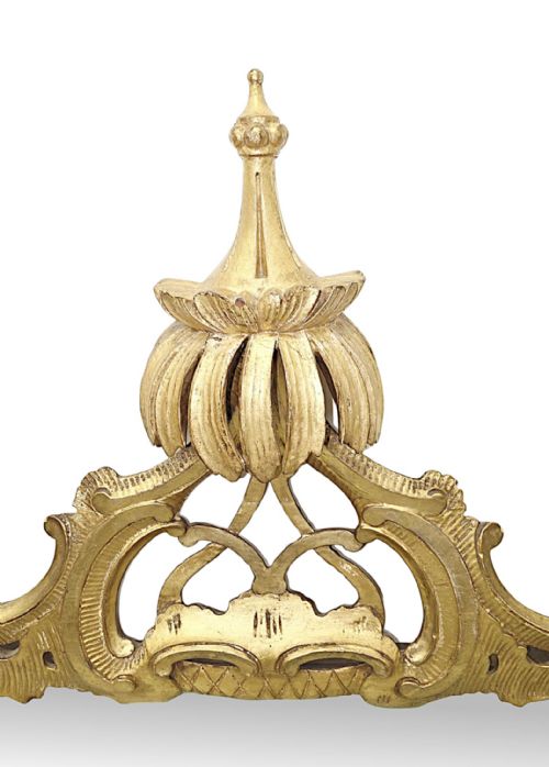 A VERY RARE 19TH CENTURY IRISH TRYPTIC GILTWOOD OVERMANTEL MIRROR WITH HO HO BIRD AND SQUIRREL DETAIL - ADDITIONAL PHOTO 5