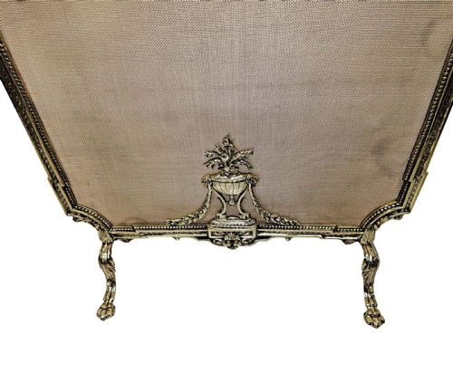 A FABULOUS FULLY RESTORED 19TH CENTURY LARGE BRASS FIRE SCREEN - ADDITIONAL PHOTO 3