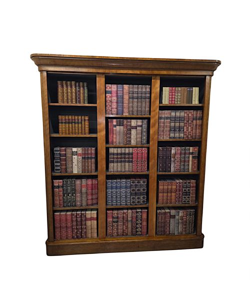 A GORGEOUS 19TH CENTURY SATINWOOD OPEN BOOKCASE