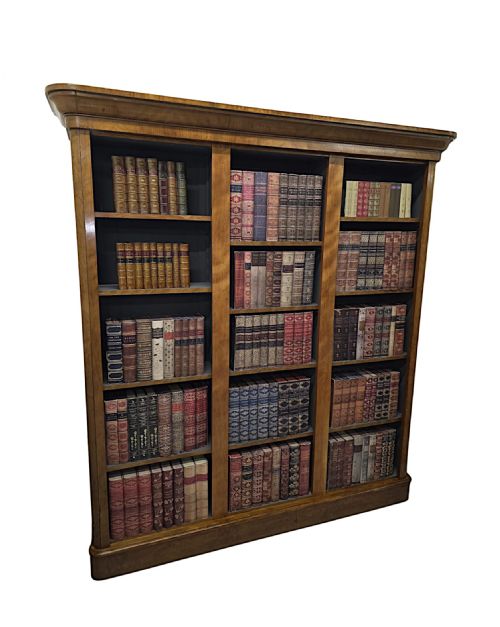 A GORGEOUS 19TH CENTURY SATINWOOD OPEN BOOKCASE - ADDITIONAL PHOTO 3
