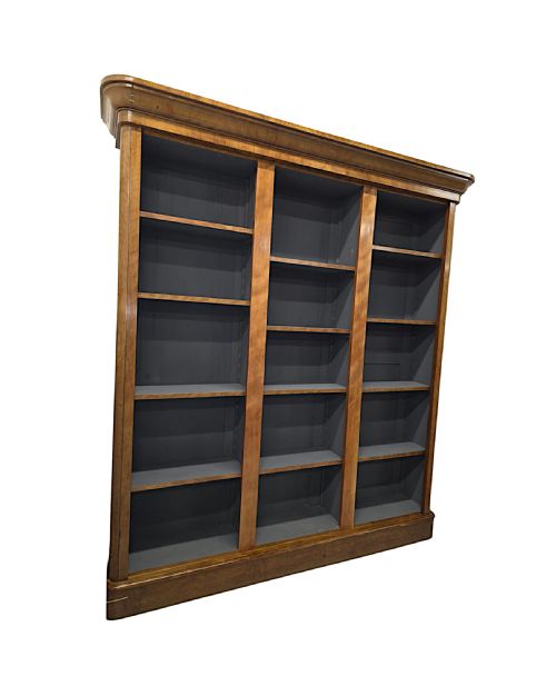 A GORGEOUS 19TH CENTURY SATINWOOD OPEN BOOKCASE - ADDITIONAL PHOTO 4