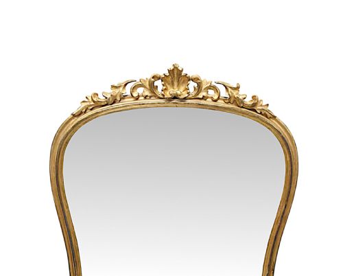 A STUNNING LARGE 19TH CENTURY ARCHTOP GILTWOOD OVERMANTEL MIRROR - ADDITIONAL PHOTO 1