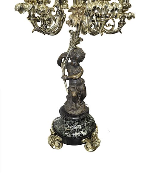 A VERY RARE AND FINE 19TH CENTURY FRENCH MARBLE AND BRONZE GARNITURE CLOCK SET - ADDITIONAL PHOTO 2