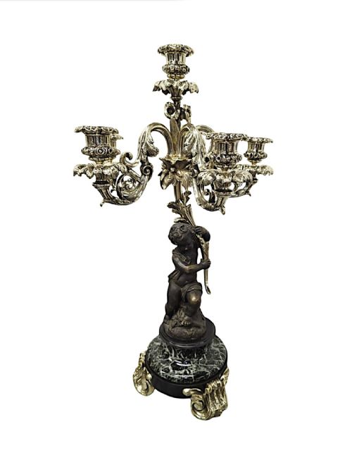 A VERY RARE AND FINE 19TH CENTURY FRENCH MARBLE AND BRONZE GARNITURE CLOCK SET - ADDITIONAL PHOTO 10