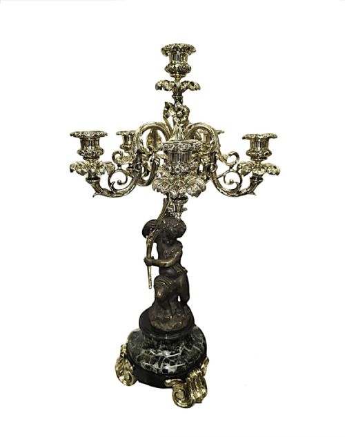 A VERY RARE AND FINE 19TH CENTURY FRENCH MARBLE AND BRONZE GARNITURE CLOCK SET - ADDITIONAL PHOTO 11