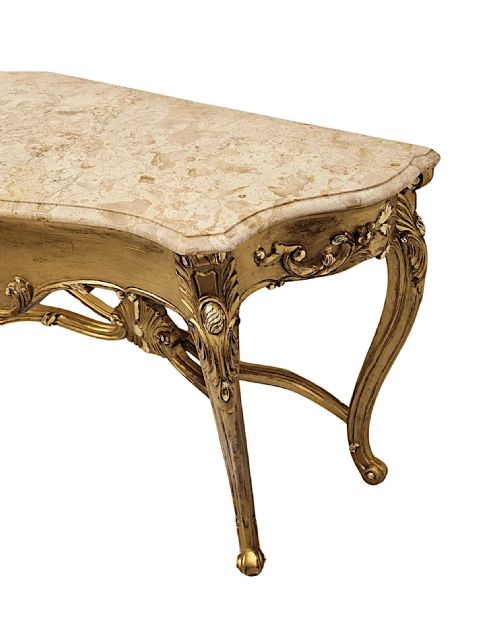 A VERY FINE EARLY 20TH CENTURY MARBLE TOP GILTWOOD CONSOLE TABLE - ADDITIONAL PHOTO 8