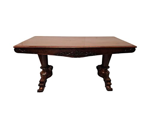A FANTASTIC EARLY 19TH CENTURY WILLIAM IV IRISH LIBRARY TABLE ATTRIBUTED TO DUBLIN MAKER 'WILLIAMS AND GIBTON' - ADDITIONAL PHOTO 1