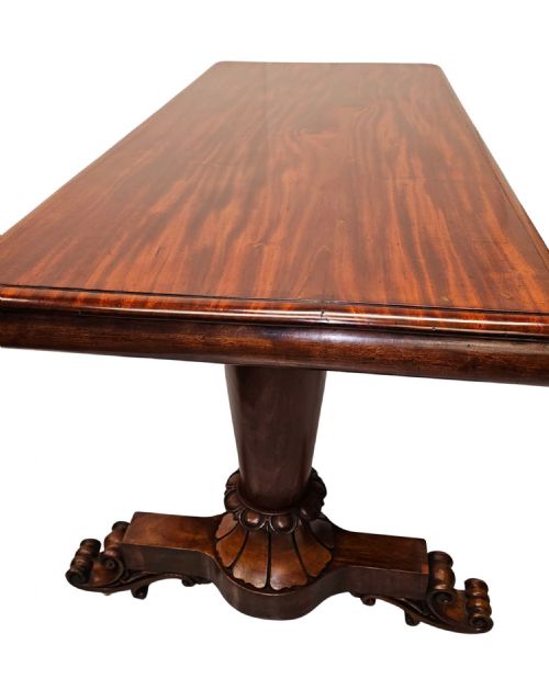 A FANTASTIC EARLY 19TH CENTURY WILLIAM IV IRISH LIBRARY TABLE ATTRIBUTED TO DUBLIN MAKER 'WILLIAMS AND GIBTON' - ADDITIONAL PHOTO 7