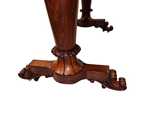 A FANTASTIC EARLY 19TH CENTURY WILLIAM IV IRISH LIBRARY TABLE ATTRIBUTED TO DUBLIN MAKER 'WILLIAMS AND GIBTON' - ADDITIONAL PHOTO 8