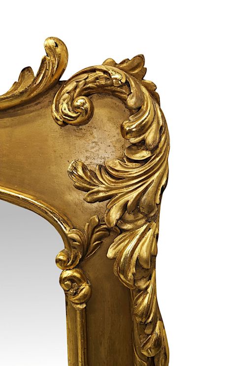 A VERY RARE EARLY 19TH CENTURY GILTWOOD OVERMANTEL MIRROR - ADDITIONAL PHOTO 4