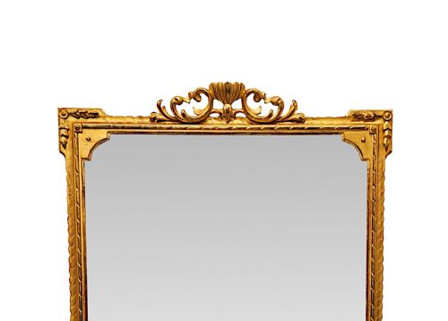 A STUNNING LARGE SIZE 19TH CENTURY GILTWOOD OVERMANTEL MIRROR - ADDITIONAL PHOTO 1