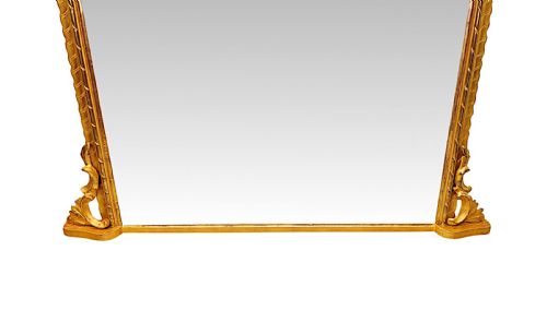 A STUNNING LARGE SIZE 19TH CENTURY GILTWOOD OVERMANTEL MIRROR - ADDITIONAL PHOTO 3