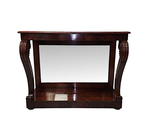 A Very Rare Early 19th Century Irish Mahogany Console Table in the Manner of Gillingtons of Dublin