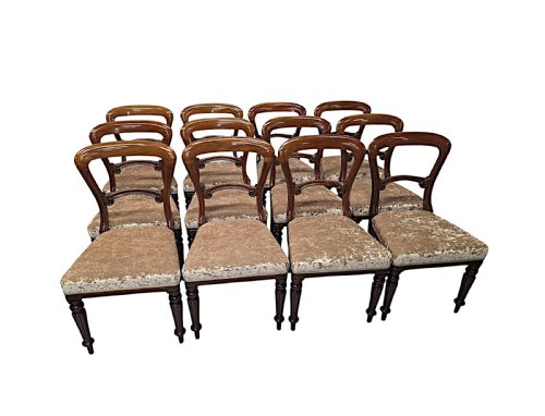 A Very Rare Fully Restored 19th Century Set of Twelve Dining Chairs Attributed to Gillows