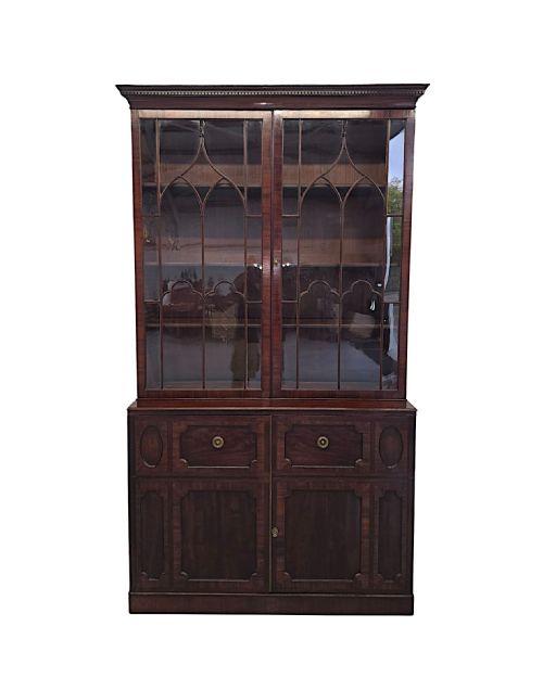 A Very Fine Large Early 19th Century Two Door Bookcase