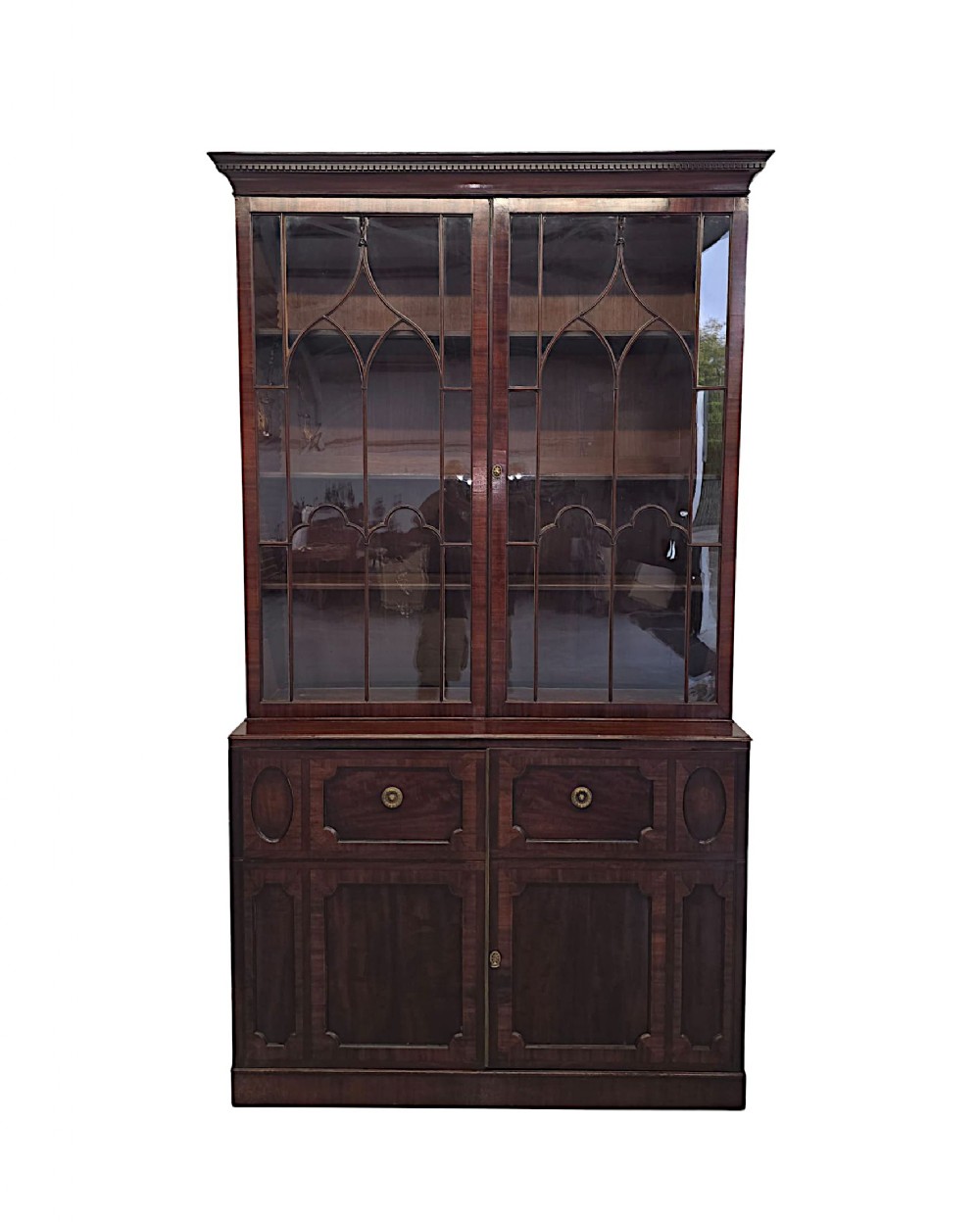 A Very Fine Large Early 19th Century Two Door Bookcase
