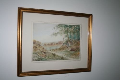 Pair of Countryside Landscape Watercolour Paintings by T. Arnold (C.1890 - 1900)