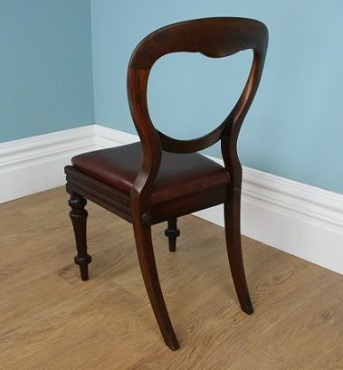 fig 3. Antique Victorian Mahogany set of 4 Dining Chairs (Circa 1860 - 1880)