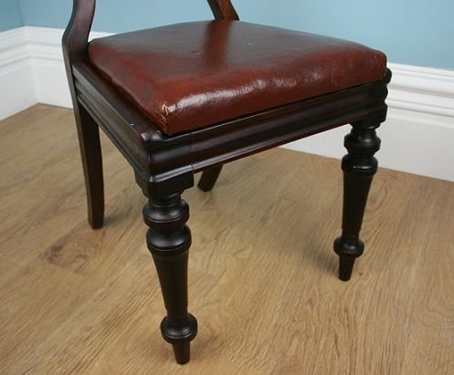 fig 4. Antique Victorian Mahogany set of 4 Dining Chairs (Circa 1860 - 1880)