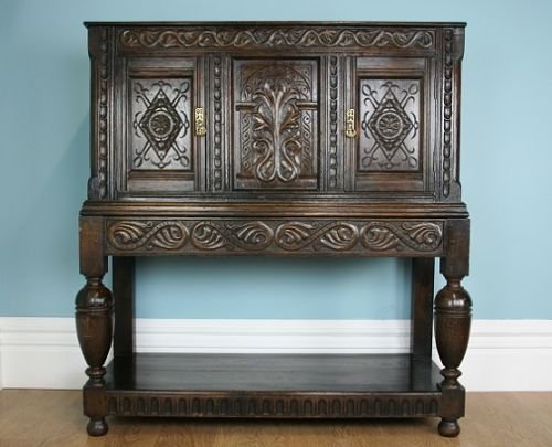 Antique Victorian Court Food Cupboard (C.1860 - 1880)