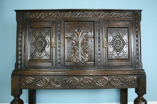 fig 1. Antique Victorian Court Food Cupboard (c.1860 - 1880)