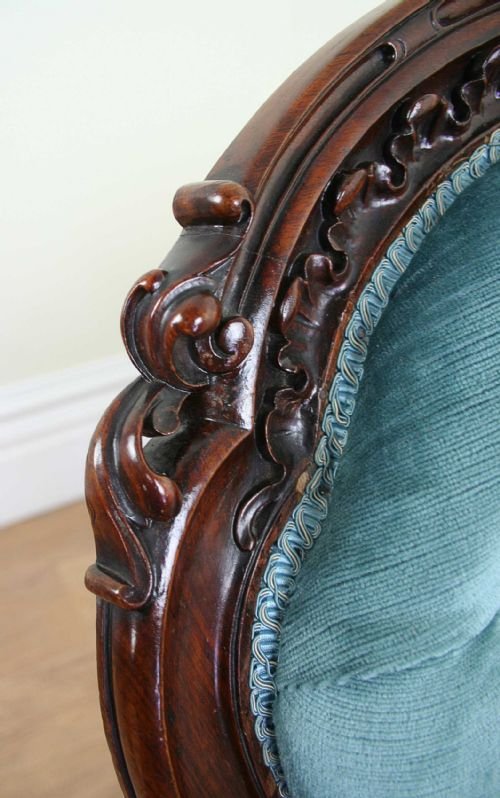 fig 2. Antique Victorian Mahogany Ladies Spoon Back Nursing Chair (Circa 1860)