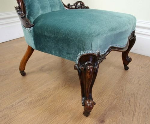fig 4. Antique Victorian Mahogany Ladies Spoon Back Nursing Chair (Circa 1860)