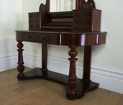 fig 2. 4ft English Mahogany Victorian Duchess Dressing Table (c. 1870)