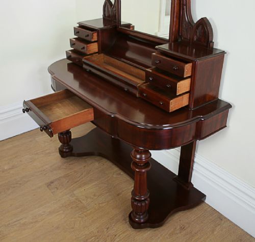 fig 4. 4ft English Mahogany Victorian Duchess Dressing Table (c. 1870)