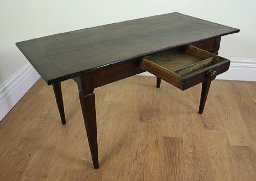 fig 1. 5ft French Basque Two Plank Chestnut Farmhouse Refectory Table (c. 1810)