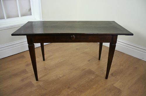 5ft French Basque Two Plank Chestnut Farmhouse Refectory Table (C. 1810)