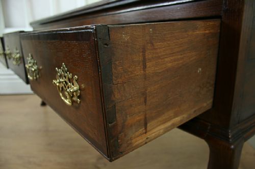fig 4. George III Oak 6ft Border Counties Three Drawer Dresser Base (circa 1780)