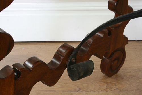fig 3. 6ft 7” Spanish Three Plank Walnut Kitchen Farmhouse Refectory Table (c. 1920)