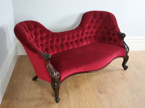 Rosewood Victorian Double End Settee (C.1850)
