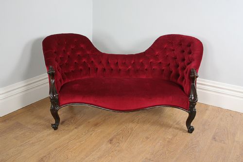 fig 1. Rosewood Victorian Double End Settee (c.1850)