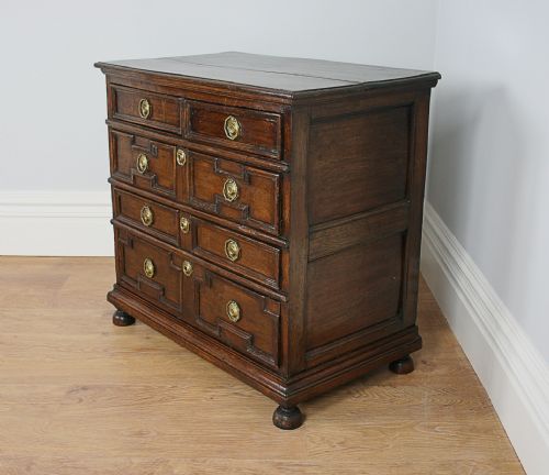 fig 1. William & Mary Oak Geometric Chest of Drawers (c. 1680)