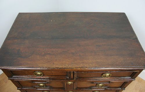 fig 3. William & Mary Oak Geometric Chest of Drawers (c. 1680)