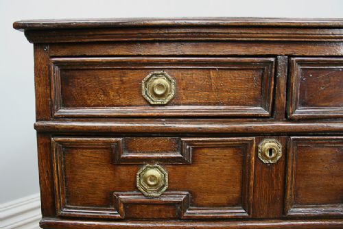 fig 5. William & Mary Oak Geometric Chest of Drawers (c. 1680)