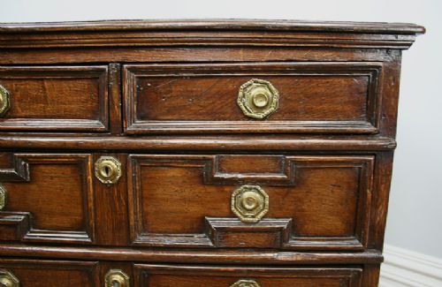 fig 6. William & Mary Oak Geometric Chest of Drawers (c. 1680)