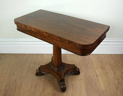 fig 1. Flame Mahogany William IV Tea Table (c.1840)
