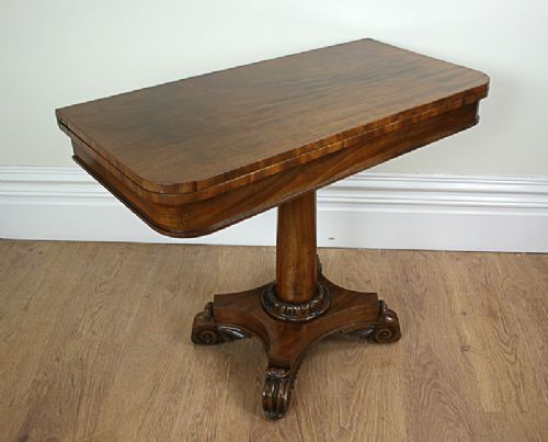 fig 2. Flame Mahogany William IV Tea Table (c.1840)
