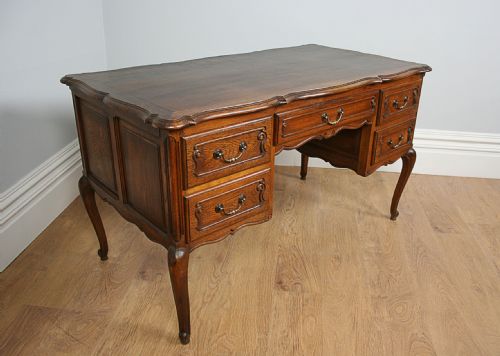 fig 1. Oak French 3rd Empire Carved Pedestal Desk (c.1900)