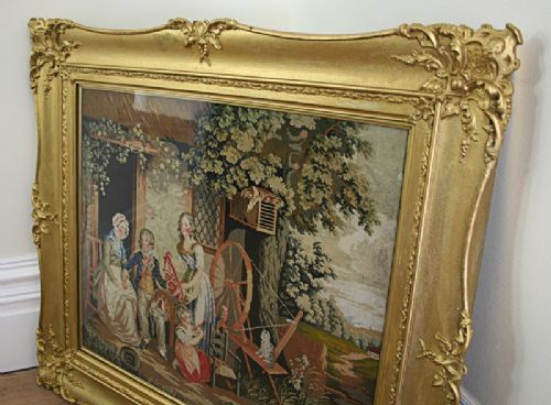 fig 2. Victorian Embroided Berlin Tapestry (c. 1850)