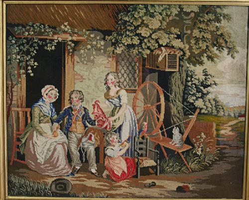 fig 5. Victorian Embroided Berlin Tapestry (c. 1850)
